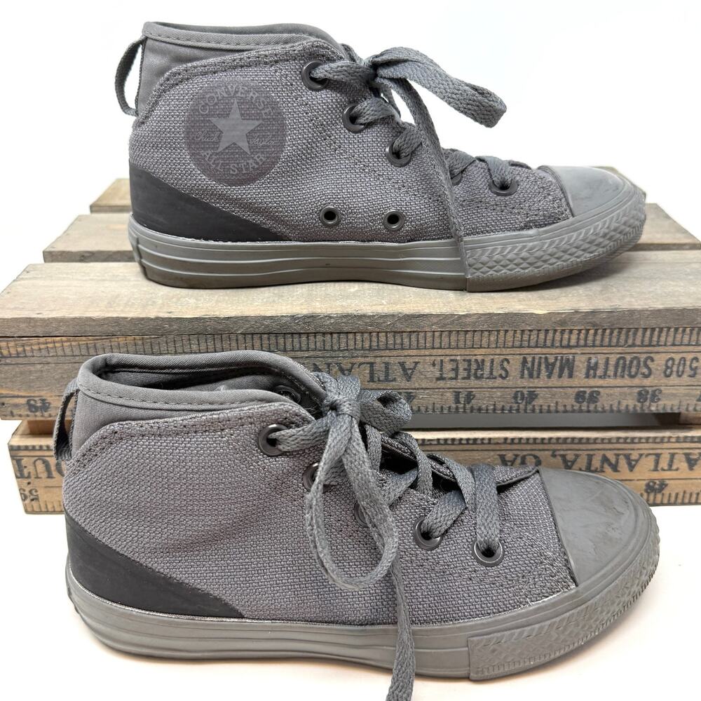 Converse Kids Chuck Taylor All Star Syde Street High Top Sneakers Grey Size 13